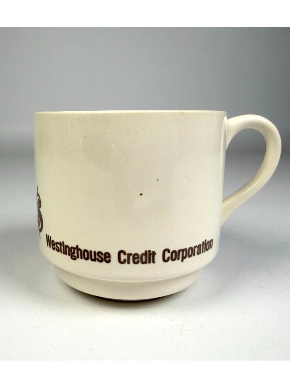Vintage Westinghouse Credit Corp Ceramic Coffee Tea Mug Advertising Made in USA